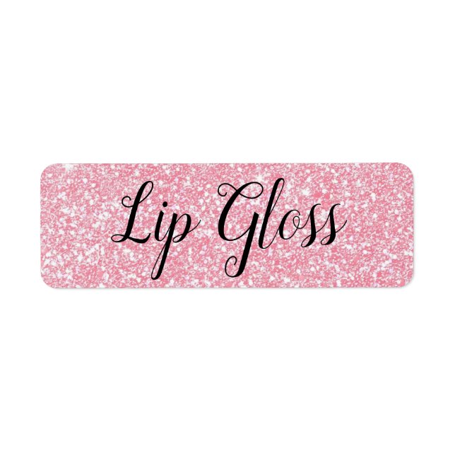 Pink Lipgloss label Return Address Label (Front)