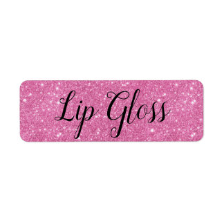 Pink Lipgloss label Return Address Label