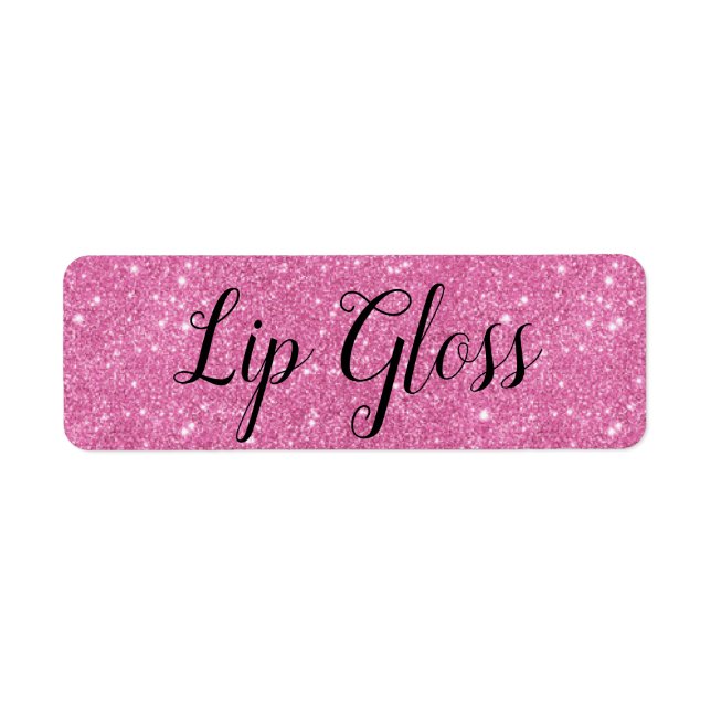 Pink Lipgloss label Return Address Label (Front)