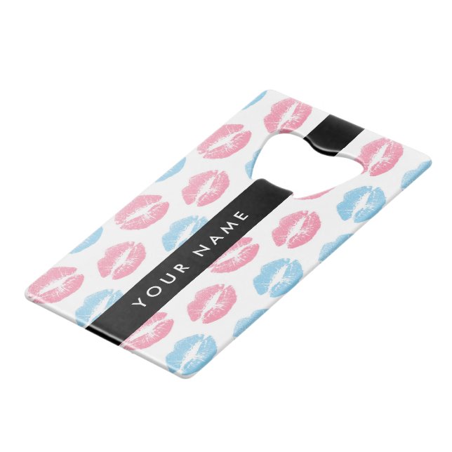 Pink Lips, Blue Lips, Kiss, Your Name, Personalise (Front Angled)