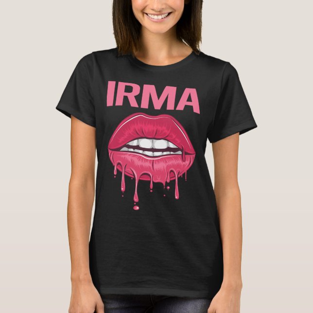 Pink Lips - Irma Name T-Shirt (Front)