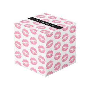 Pink Lips, Kiss, Lipstick, Your Name, Personalise Cube
