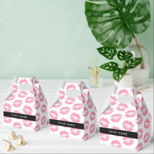 Pink Lips, Kiss, Lipstick, Your Name, Personalise Favour Box