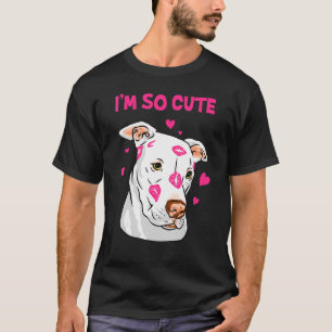 Pink Lips Kiss Sweet American Pitbull T-Shirt