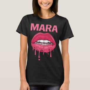 Pink Lips - Mara Name T-Shirt