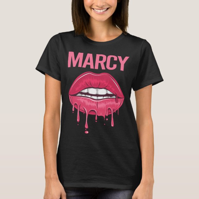 Pink Lips - Marcy Name T-Shirt (Front)
