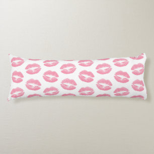 Pink Lips, Pattern Of Lips, Pink Lipstick, Kiss Body Cushion