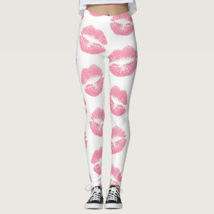 Pink Lips, Pattern Of Lips, Pink Lipstick, Kiss Leggings