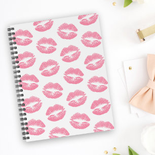 Pink Lips, Pattern Of Lips, Pink Lipstick, Kiss Notebook