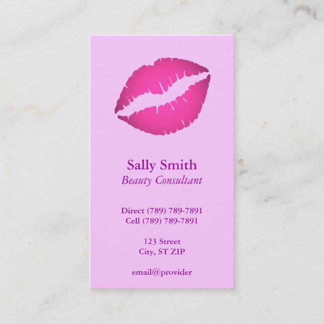 Pink Lips Profile Card (Front)