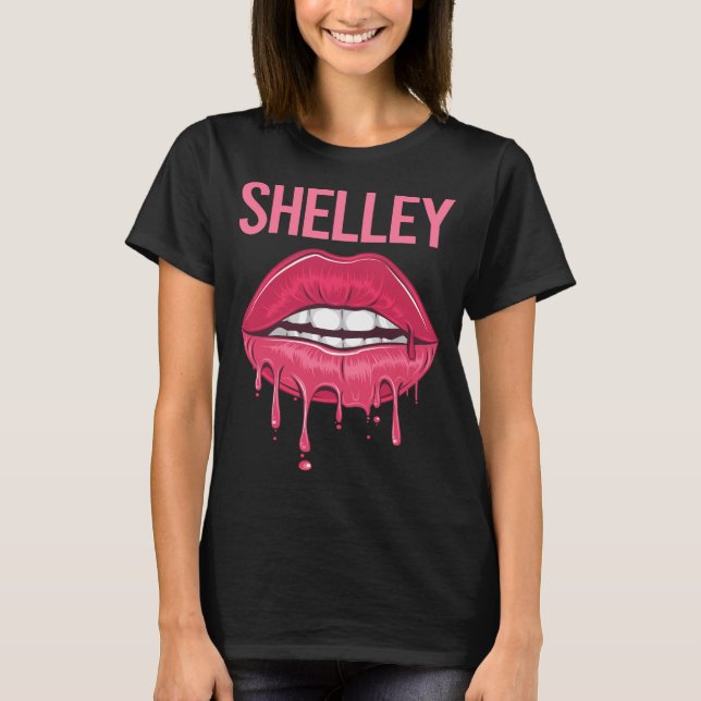 Pink Lips - Shelley Name T-Shirt (Front)