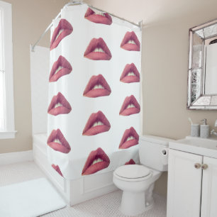 Pink Lips Shower Curtain