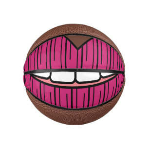 Pink Lips Smile Mini Basketball