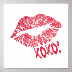 Pink Lips XOXO   Makeup Artist Poster