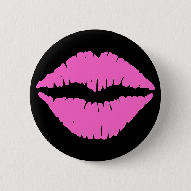 Pink Lipstick Button (Front)