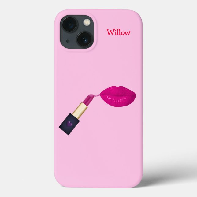 Pink Lipstick Case-Mate iPhone Case (Back)