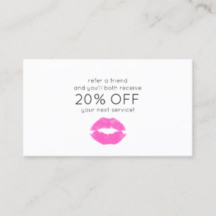 Pink Lipstick Kiss Beauty Customer Referral