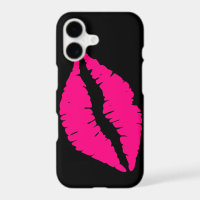 Pink lipstick kiss pop art