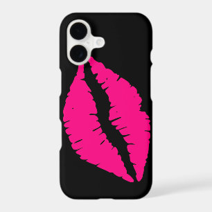 Pink lipstick kiss pop art