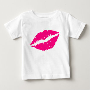 Pink lipstick kiss pop art baby T-Shirt