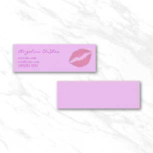 Pink Lipstick Mini Business Card