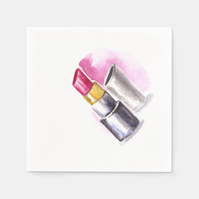 Pink Lipstick Napkin (Front)