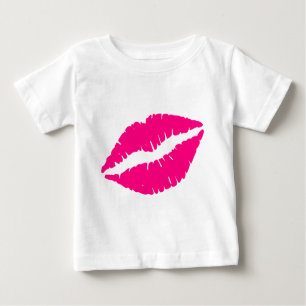 Pink lipstick pop art baby T-Shirt