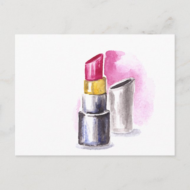 Pink Lipstick Postcard (Front)