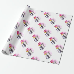 Pink Lipstick Wrapping Paper