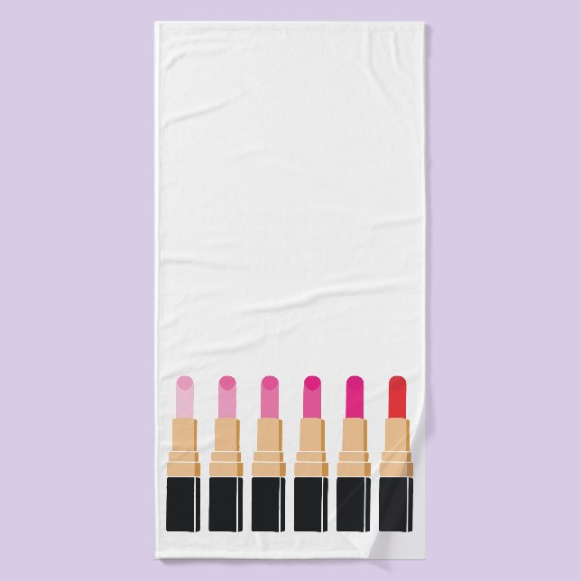 Pink Lipsticks Towel (Bath Towel)