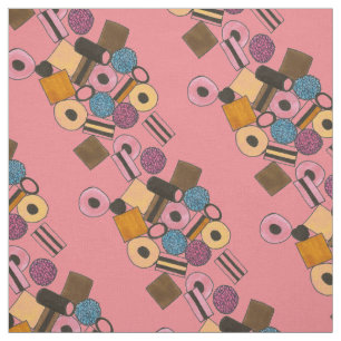Pink Liquorice Allsorts Candy Candies Sweet Fabric