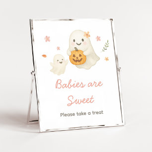 Pink Little Boo Halloween Babies are Sweet Sign
