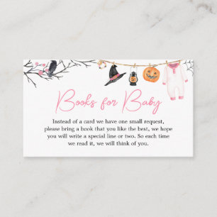 Pink Little Boo Halloween Books for Baby Enclosure Card