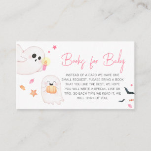 Pink Little Boo Halloween Books for Baby Enclosure Card