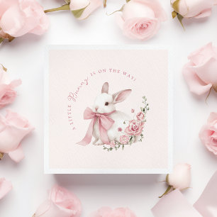 Pink Little Bunny Baby Shower  Napkin
