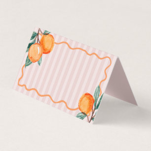 Pink Little Cutie Citrus Party Table Place Cards