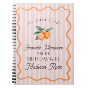 Pink Little Cutie Favourite Memories Birthday Notebook