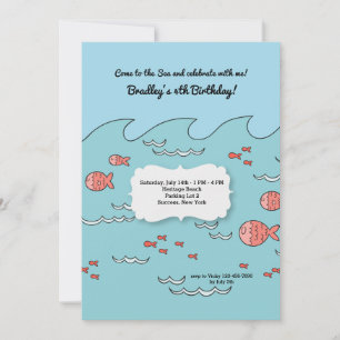 Pink Little Fish Invitation