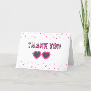 Pink Little Miss Threenager Thank You Cards