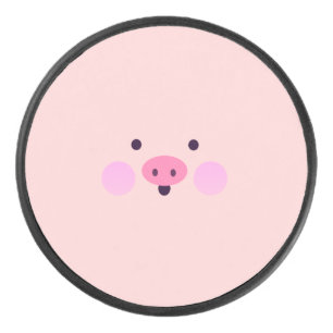 Pink Little Piggy Hockey Puck