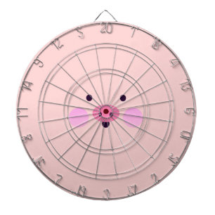Pink Little Piggy Metal Cage Dartboard