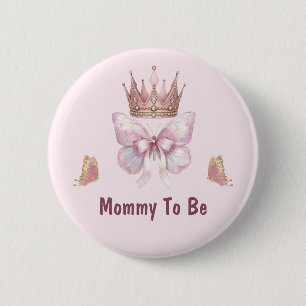 Pink Little Princess Mummy To Be Button