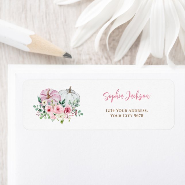 Pink Little Pumpkin Address Return Address Label (Insitu)