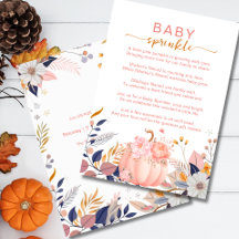 Pink little pumpkin baby sprinkle
