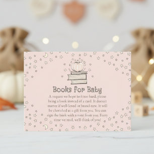Pink Little Pumpkin Books for Baby Baby Shower Enclosure Card
