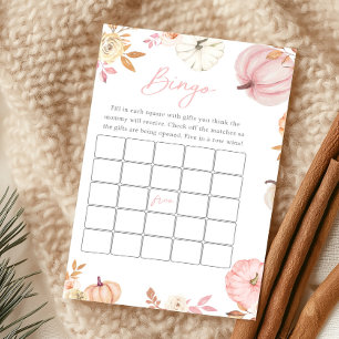 Pink Little Pumpkin Fall Bingo Game
