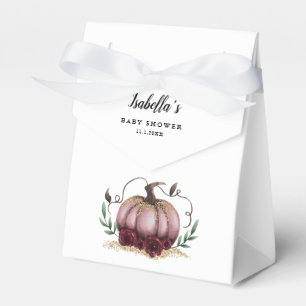 Pink Little Pumpkin Theme Girl Baby Shower Favour Box