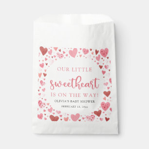 Pink Little Sweetheart Valentine's Day Baby Shower Favour Bag