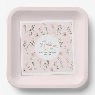 Pink Little Wildflower Baby Girl Shower Napkin