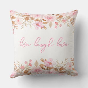 Pink Live Laugh Love Cushion